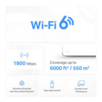 MERCUSYS Mesh Wi-Fi 6 System Halo H70X, 1.8Gbps Dual Band, 3τμχ, V. 1.20 - 6957939000752 - Image 2