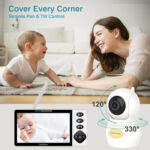 HELLOBABY ενδοεπικοινωνία μωρού HB6084L με κάμερα & οθόνη 5.5", 720p, PTZ - 5210131117583 - Image 2