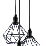 POWERTECH τρίφωτο φωτιστικό οροφής HLL-0004, E27, Φ20, μεταλλικό, μαύρο - 5210131030271