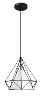POWERTECH φωτιστικό οροφής HLL-0005, E27, Φ27, μεταλλικό, λευκό-μαύρο - 5210131030288
