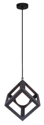 POWERTECH φωτιστικό οροφής HLL-0011, E27, 16x16x16cm, μεταλλικό, μαύρο - 5210131030349