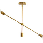 POWERTECH φωτιστικό οροφής HLL-0033, 2x E27, μεταλλικό, chrome gold - 5210131043271