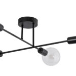 POWERTECH φωτιστικό οροφής HLL-0149, 4x E27, μεταλλικό, μαύρο - 5210131089286