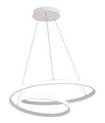 POWERTECH LED φωτιστικό οροφής HLL-0153, 25W, 4000K, Φ40cm, 1m, λευκό - 5210131089323