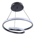 POWERTECH LED φωτιστικό οροφής HLL-0154, 25W, 4000K, Φ40cm, 1m, μαύρο - 5210131089330