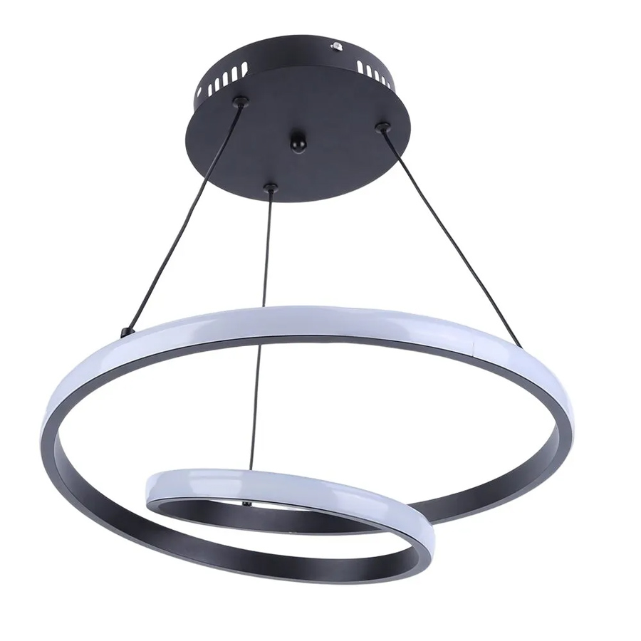 HLL-0154 POWERTECH LED φωτιστικό οροφής HLL-0154, 25W, 4000K, Φ40cm, 1m, μαύρο - 5210131089330 - Image 1
