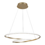 POWERTECH LED φωτιστικό οροφής HLL-0155, 25W, 4000K, Φ40cm, 1m, χρυσό - 5210131089347