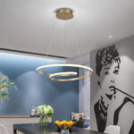 POWERTECH LED φωτιστικό οροφής HLL-0155, 25W, 4000K, Φ40cm, 1m, χρυσό - 5210131089347 - Image 2