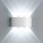 POWERTECH LED φωτιστικό τοίχου HLL-0160, 6W, 4000K, 510lm, IP65, λευκό - 5210131089965 - Image 2