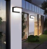 POWERTECH LED φωτιστικό τοίχου HLL-0165, 12W, 4000K, 960lm, IP65, μεταλλικό, μαύρο - 5210131091357 - Image 2