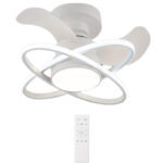 POWERTECH ανεμιστήρας οροφής HLL-0177 με LED φως, 96W, Φ60x28cm, λευκός - 5210131102695
