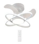 POWERTECH ανεμιστήρας οροφής HLL-0177 με LED φως, 96W, Φ60x28cm, λευκός - 5210131102695