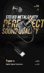USAMS earphones με μικρόφωνο US-SJ482, USB-C σύνδεση, Φ10mm, 1.2m, μαύρα - 6958444929347 - Image 2