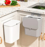 HOME USE κάδος απορριμμάτων HUH-0151, 9lt, 26x16x29cm, λευκός - 5210131080412 - Image 2