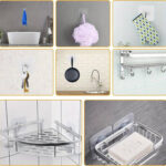 HOME USE αυτοκόλλητες βάσεις HUH-0156, 57x57mm, διάφανο, 4τμχ - 5210131087831 - Image 2