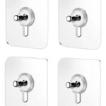 HOME USE αυτοκόλλητες βάσεις HUH-0156, 57x57mm, διάφανο, 4τμχ - 5210131087831