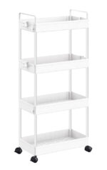 HOME USE τρόλει κουζίνας HUH-0163, 4 θέσεων, 40x21.5x91.5cm, λευκό - 5210131084526