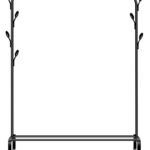HOME USE κρεμάστρα δαπέδου HUH-0179, μεταλλική, 110x40x150cm, μαύρη - 5210131089224