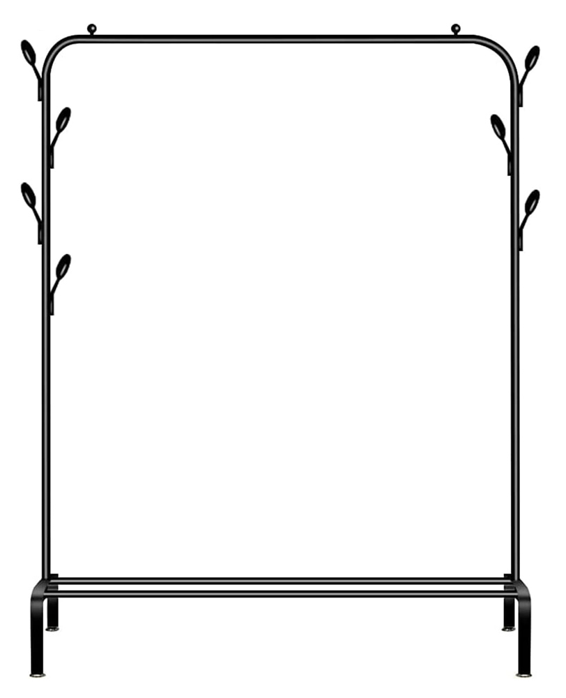 HUH-0179 HOME USE κρεμάστρα δαπέδου HUH-0179, μεταλλική, 110x40x150cm, μαύρη - 5210131089224 - Image 1