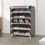 HOME USE υφασμάτινη παπουτσοθήκη HUH-0180 με 5 ράφια, 60x30x90cm, γκρι - 5210131089088 - Image 2