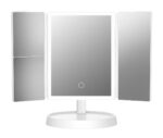 HOME USE επιτραπέζιος καθρέφτης HUH-0183, LED φως, 1x/2x/3x zoom, 2000mAh, λευκός - 5210131089378