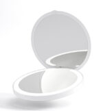 HOME USE καθρέφτης χειρός HUH-0184 με LED φως, 1x/3x zoom 180mAh, λευκός - 5210131089385