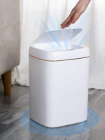 HOME USE κάδος απορριμμάτων HUH-0188 με φωτοκύτταρο, 13lt, λευκός - 5210131095201 - Image 2