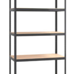 HOME USE μεταλλική ραφιέρα HUH-0199 με 5 ράφια, 90x40x180cm, μαύρη - 5210131114964