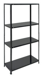 HOME USE μεταλλική ραφιέρα HUH-0200 με 4 ράφια, 75x30x150cm, μαύρη - 5210131114971