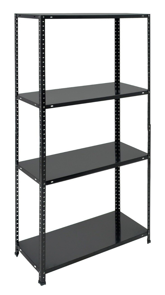 HUH-0200 HOME USE μεταλλική ραφιέρα HUH-0200 με 4 ράφια, 75x30x150cm, μαύρη - 5210131114971 - Image 1