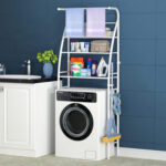 HOME USE ραφιέρα μπάνιου HUH-0222 με 3 ράφια, μεταλλική, 65x25x175cm, λευκή - 5210131121283 - Image 2