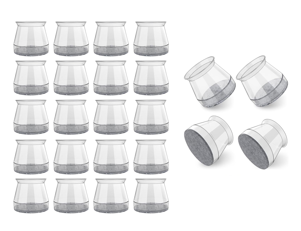 HUH-0224 HOME USE προστατευτικές τάπες επίπλων HUH-0224, 25-30mm, διάφανες, 24τμχ - 5210131122051 - Image 1