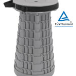 HOME USE πτυσσόμενο καρεκλάκι HUH-0231, αντοχή έως 250kg, 25.5x45cm, γκρι - 5210131124406