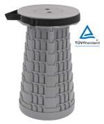 HOME USE πτυσσόμενο καρεκλάκι HUH-0231, αντοχή έως 250kg, 25.5x45cm, γκρι - 5210131124406