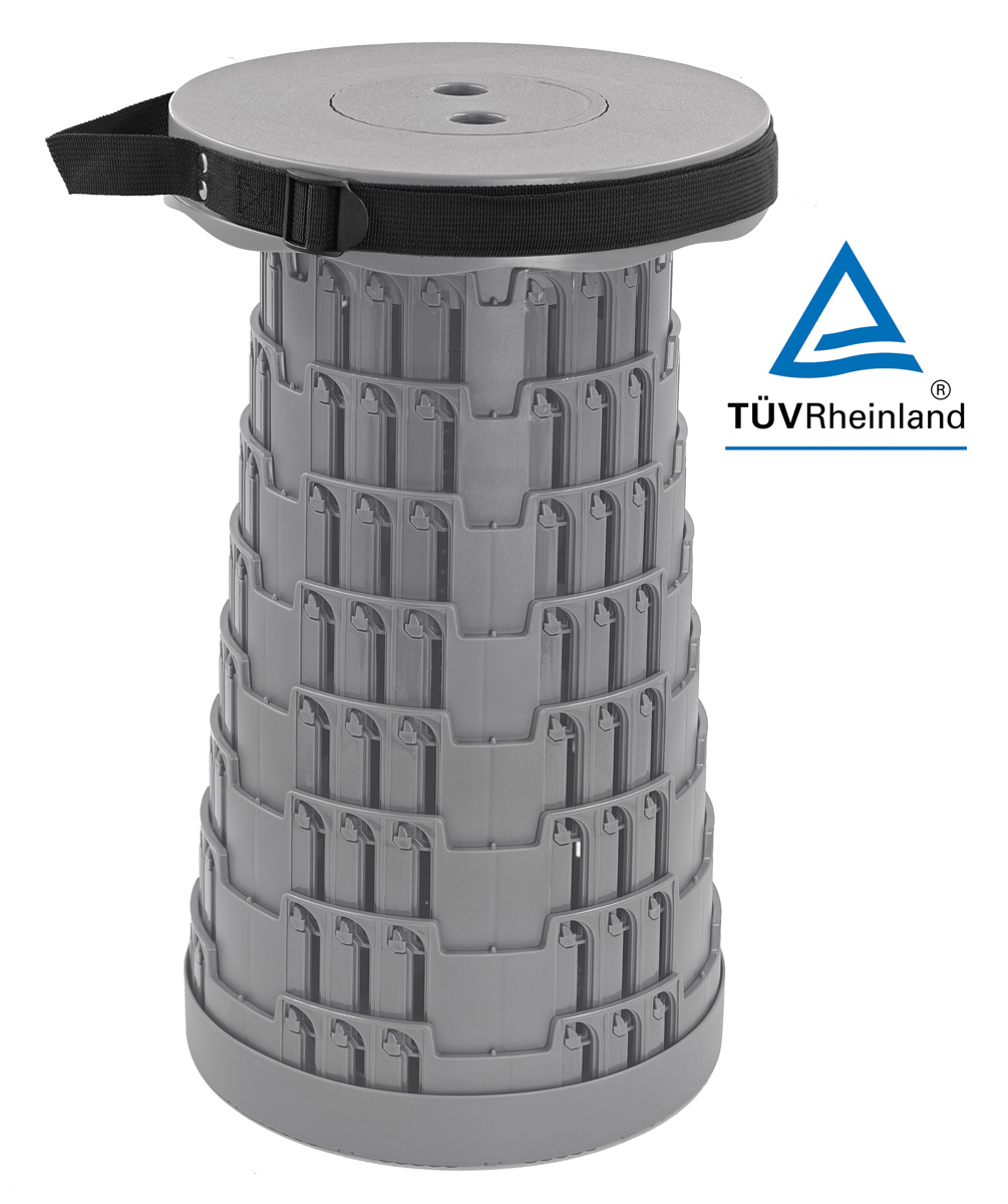 HUH-0231 HOME USE πτυσσόμενο καρεκλάκι HUH-0231, αντοχή έως 250kg, 25.5x45cm, γκρι - 5210131124406 - Image 1