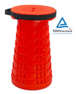 POWERTECH πτυσσόμενο καρεκλάκι HUH-0233, αντοχή έως 250kg, 25.5x45cm, κόκκινο - 5210131124420