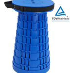 POWERTECH πτυσσόμενο καρεκλάκι HUH-0234, αντοχή έως 250kg, 25.5x45cm, μπλε - 5210131124437