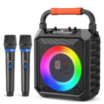 JYX φορητό ηχείο T17-T με 2x μικρόφωνα, 15W, 3000mah, LED, μαύρο - 5210131117293
