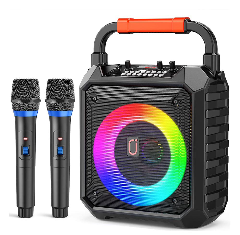 JYX-T17-T JYX φορητό ηχείο T17-T με 2x μικρόφωνα, 15W, 3000mah, LED, μαύρο - 5210131117293 - Image 1