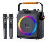JYX φορητό ηχείο T19-T με 2x μικρόφωνα, 18W, 3000mah, LED, μαύρο - 5210131117309