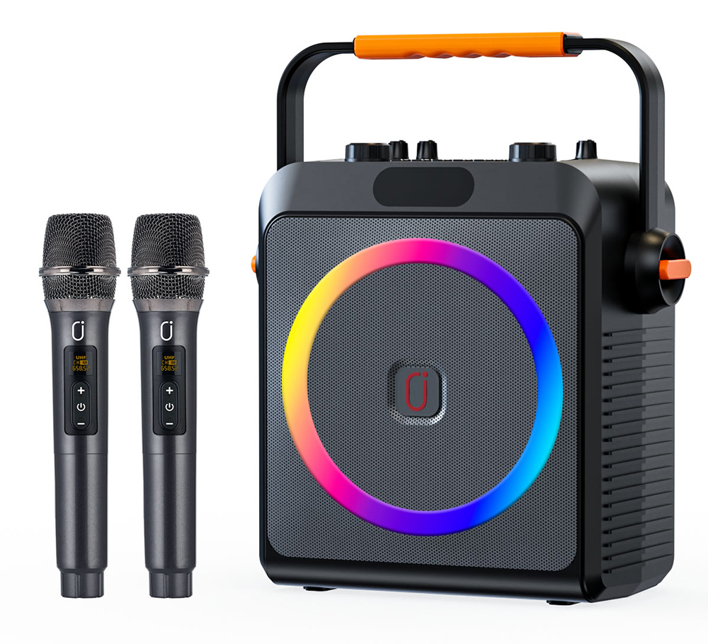 JYX-T19-T JYX φορητό ηχείο T19-T με 2x μικρόφωνα, 18W, 3000mah, LED, μαύρο - 5210131117309 - Image 1