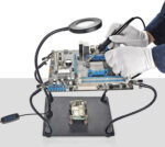 KAISI βάση πλακέτας PCB TE-808 με μεγεθυντικό φακό & βραχίονες, μαύρη - 5210131085431 - Image 2