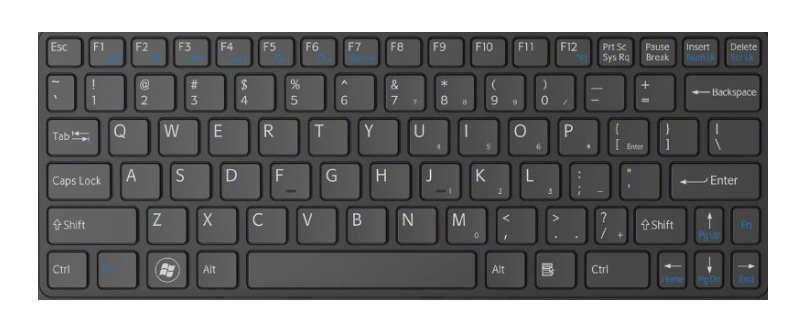 KEY-042 Πληκτρολόγιο για Sony VAIO SVE Series, μαύρο - - Image 1
