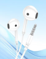KAKUSIGA earphones με μικρόφωνο KSC-1301, 3.5mm σύνδεση, 14mm, 1.1m, λευκά - 6921042141602 - Image 2