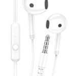 KAKUSIGA earphones με μικρόφωνο KSC-1301, 3.5mm σύνδεση, 14mm, 1.1m, λευκά - 6921042141602