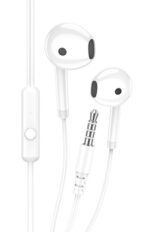 KAKUSIGA earphones με μικρόφωνο KSC-1301, 3.5mm σύνδεση, 14mm, 1.1m, λευκά - 6921042141602