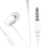 KAKUSIGA earphones με μικρόφωνο KSC-1303, 3.5mm σύνδεση, 10mm, 1.1m, λευκά - 6921042143347