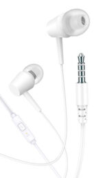 KAKUSIGA earphones με μικρόφωνο KSC-1303, 3.5mm σύνδεση, 10mm, 1.1m, λευκά - 6921042143347