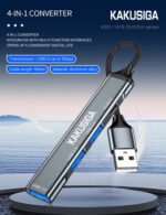 KAKUSIGA USB hub KSC-1416, 4x θυρών, USB 3.0, 5Gbps, USB σύνδεση, γκρι - 6921042143057 - Image 2