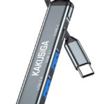 KAKUSIGA USB hub KSC-1417, 4x θυρών, USB 3.0, 5Gbps, USB-C σύνδεση, γκρι - 6921042143064